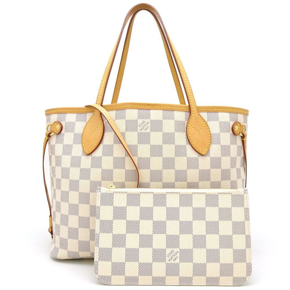Louis Vuitton Damier Azur Neverfull PM Shoulder Bag